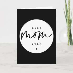 Tarjeta Minimalista Mejor Mamá Nunca elegante Tipografía S