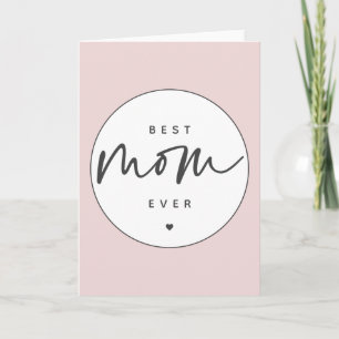 Tarjeta Minimalista Mejor Mamá Nunca elegante Tipografía S