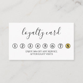 Tarjeta minimalista moderna de la lealtad