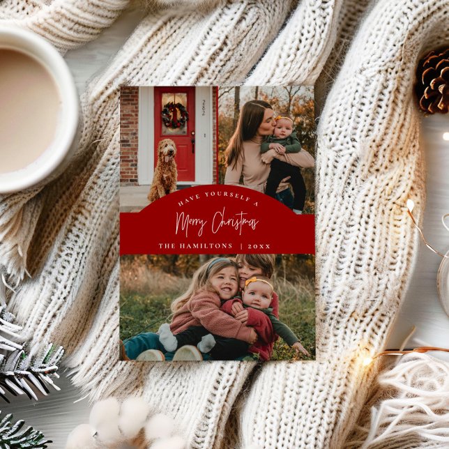 Tarjeta Minimalista moderna de navidad roja (Subido por el creador)