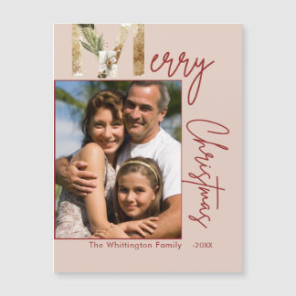 Tarjeta Minimalista moderna de Navidades de fotogr