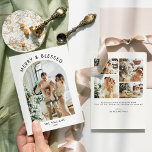 Tarjeta Minimalista moderna para Navidades de foto<br><div class="desc">Tarjeta Minimalista moderna para Navidades de foto con arco</div>