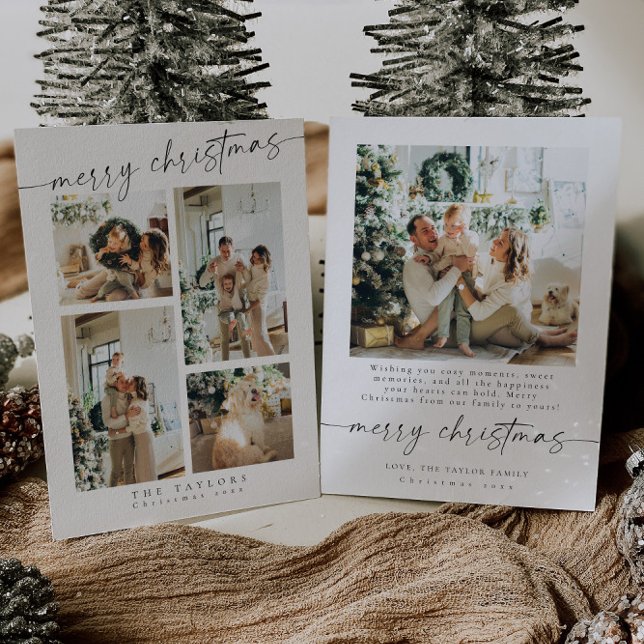 Tarjeta Minimalista moderna para Navidades multifo (Subido por el creador)