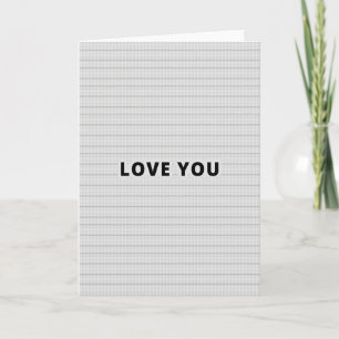 Tarjeta Minimalista Negrita Te Amo
