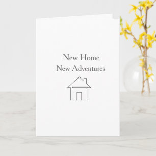 Tarjeta Minimalista Nueva Casa Nuevas Aventuras Fiesta de