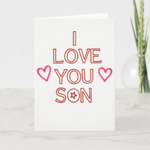 Tarjeta Minimalista para Hijo Te Amo