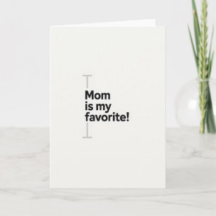 Tarjeta minimalista para la mamá favorita