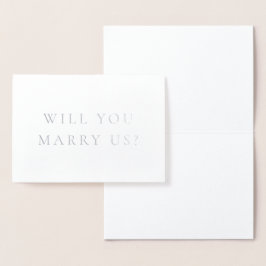 Tarjeta Minimalista para Oficiante '¿Nos Casarás?'