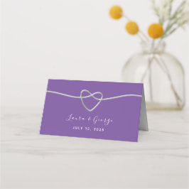 Tarjeta minimalista púrpura Boda