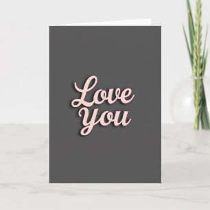 Tarjeta Minimalista Rosa Dorado Te Amo