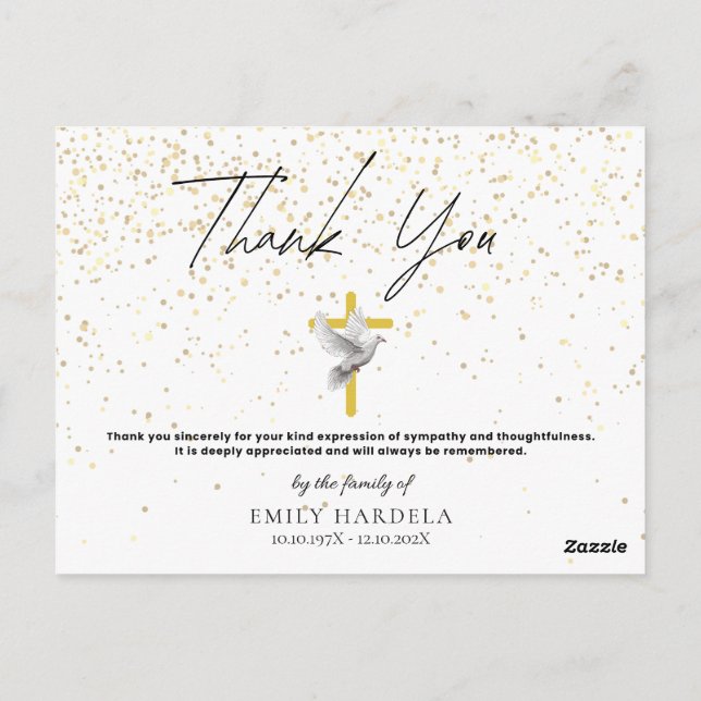 Tarjeta Minimalista simple conmemorativa - Cruce y (Reverso)