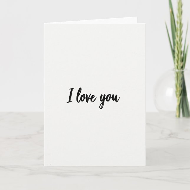 Tarjeta Minimalista Simple Te Amo (Anverso)