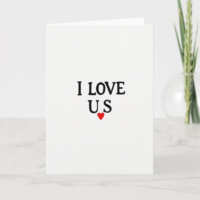 Tarjeta Minimalista Te Amo Corazón (Anverso)