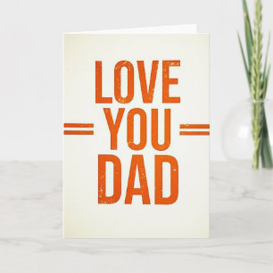 Tarjeta Minimalista Te Amo Papá