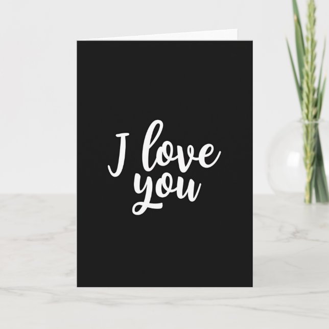 Tarjeta Minimalista Te Quiero (Anverso)