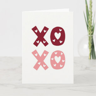 Tarjeta Minimalista Xoxo de Corazón