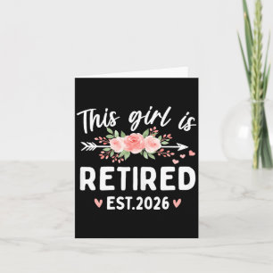 Tarjeta Mínimo Esta Chica Se Retiró 2026 Floral