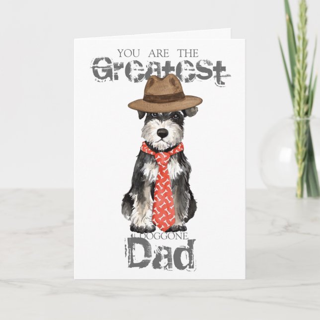 Tarjeta Ministra Schnauzer Dad (Anverso)