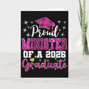 Tarjeta Ministro Super Orgulloso De Graduado Senior 2026
