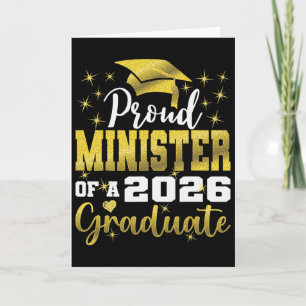 Tarjeta Ministro Super Orgulloso De Graduado Senior 2026