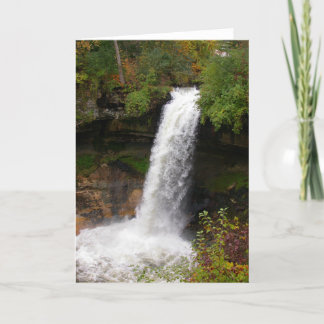 Tarjeta Minnehaha baja en otoño
