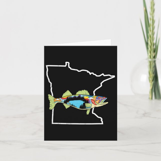 Tarjeta Minnesota Walleye Pesca de Wal (Anverso)