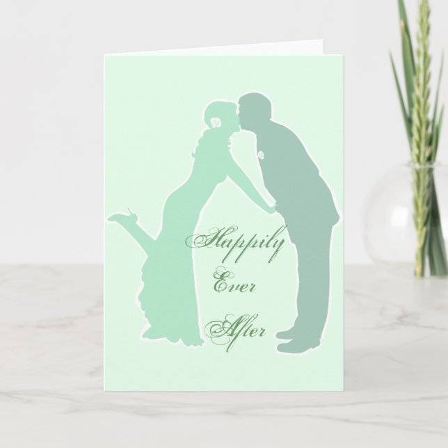 Tarjeta Mint Bride y Groom (Anverso)