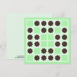 Tarjeta Mint Green Cream And Chocolate Chip Quilt Pattern