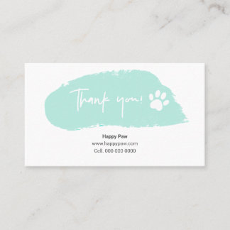 Tarjeta Mint Green Watercolor Business