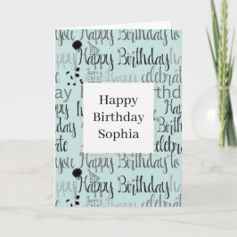 Tarjeta Mint Happy Birthday