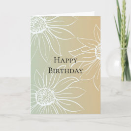 Tarjeta Mint Peach White Daisies Floral