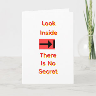 Tarjeta Mira Adentro No Hay Saludo Secreto