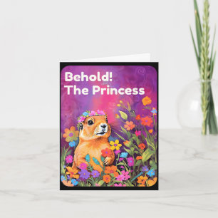 Tarjeta Mira la princesa perrito de la pradera floral anim