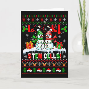 Tarjeta ¡Mira! Pareja de muñecos de nieve de Navidad de cé