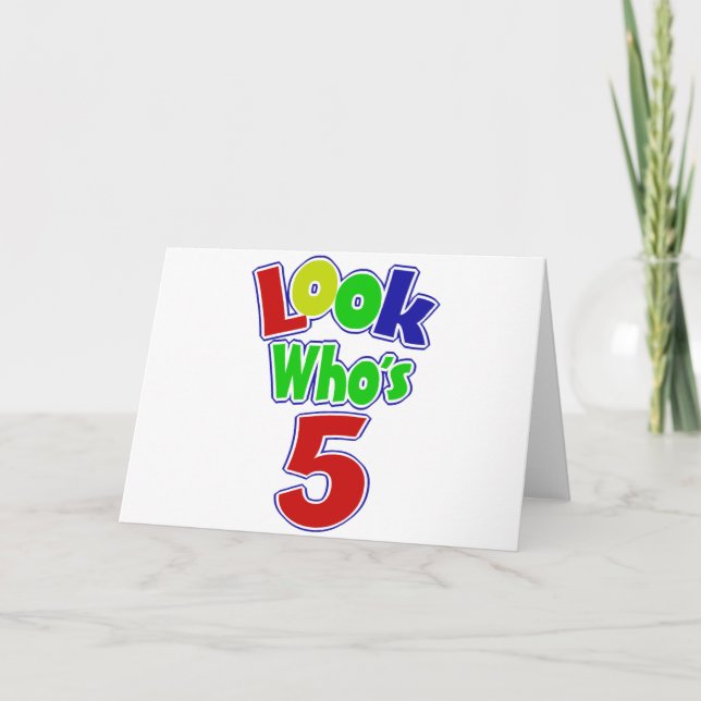 Tarjeta Mira quién es el 5 (Anverso)