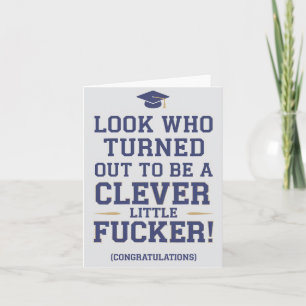 Tarjeta Mira Quién Resultó Ser Un Pequeño Graduado Intelig