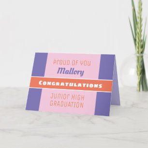 Tarjeta ¡Mira! ¡Tarjeta de personalizado Junior High!