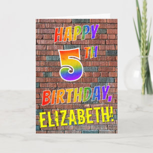 Tarjeta Miraada inspirada en grafitis de arcoíris FELIZ CU