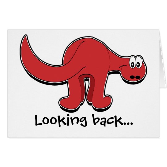 Tarjeta Mirada detrás del dinosaurio