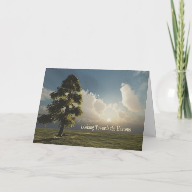 Tarjeta Mirada hacia los cielos Notecard (Anverso)