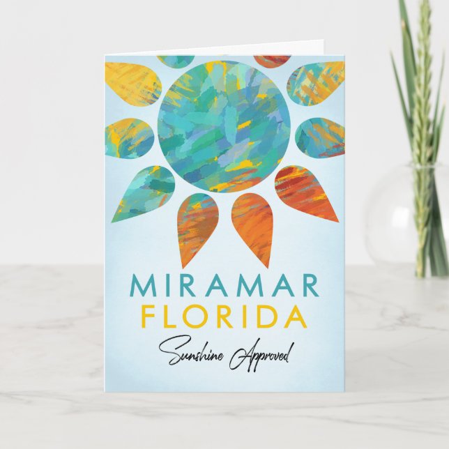 Tarjeta Miramar Florida Sunshine Travel (Anverso)