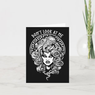 Tarjeta Mírame Funny Feminist Gótico Halloween Medusa Wi