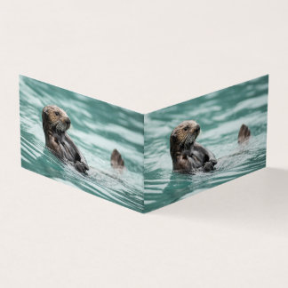 Tarjeta Mirando el Otter marino