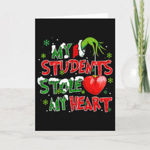 Tarjeta Mis alumnos me robaron el corazón Navidad Xmas Pro