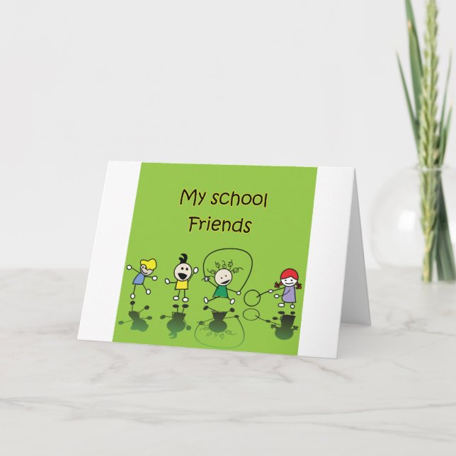 Tarjeta Mis amigos de la escuela (Anverso)