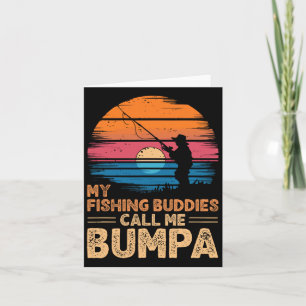 Tarjeta Mis Amigos De La Pesca Me Llaman Bumpa Retro Vinta
