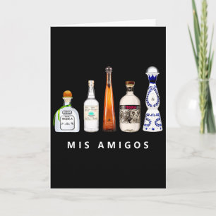 Tarjeta Mis Amigos Tequila Divertido Cinco De Mayo Parrand