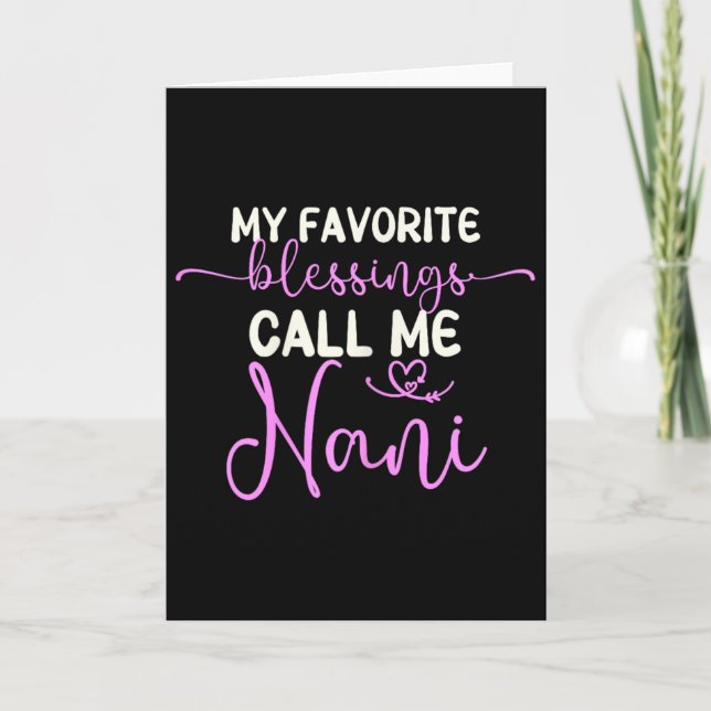 Tarjeta Mis Bendiciones Favoritas Me Llaman Madre Abuela N (Anverso)