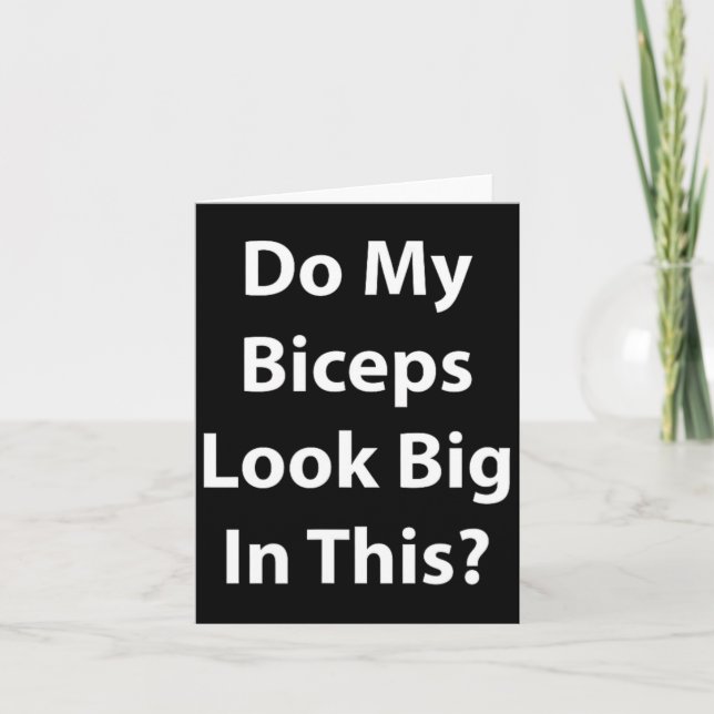 Tarjeta ¿Mis Biceps Se Ven Grandes En El Músculo Del Gimna (Anverso)