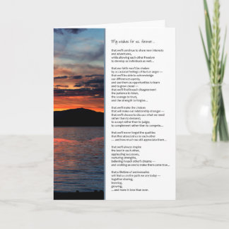 Tarjeta Mis Deseos Para Nosotros, Para Siempre... Aniversa